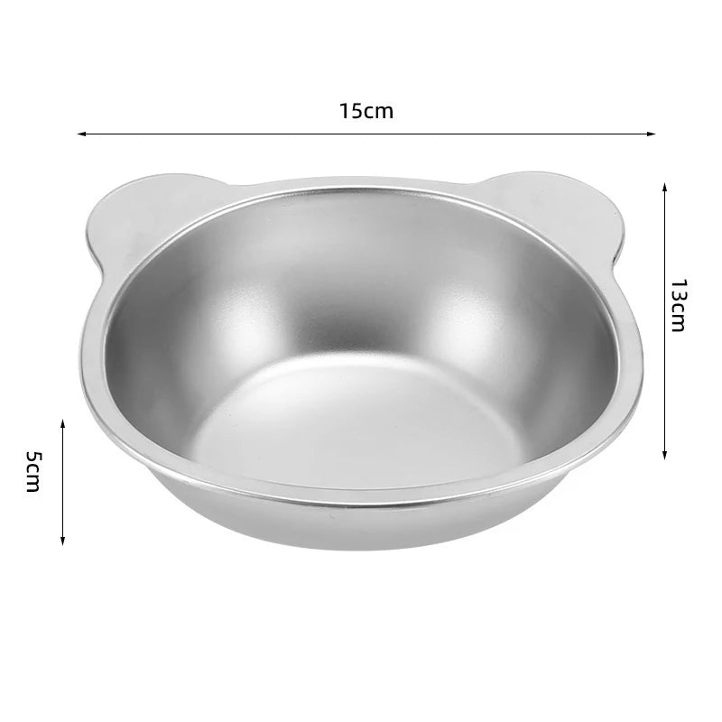 Tilted Cat Bowl Stainless Steel Cat Food Bowls with Metal Stand Food and Water Dish for Cats Kitten Puppies Feeders Cat Supplies